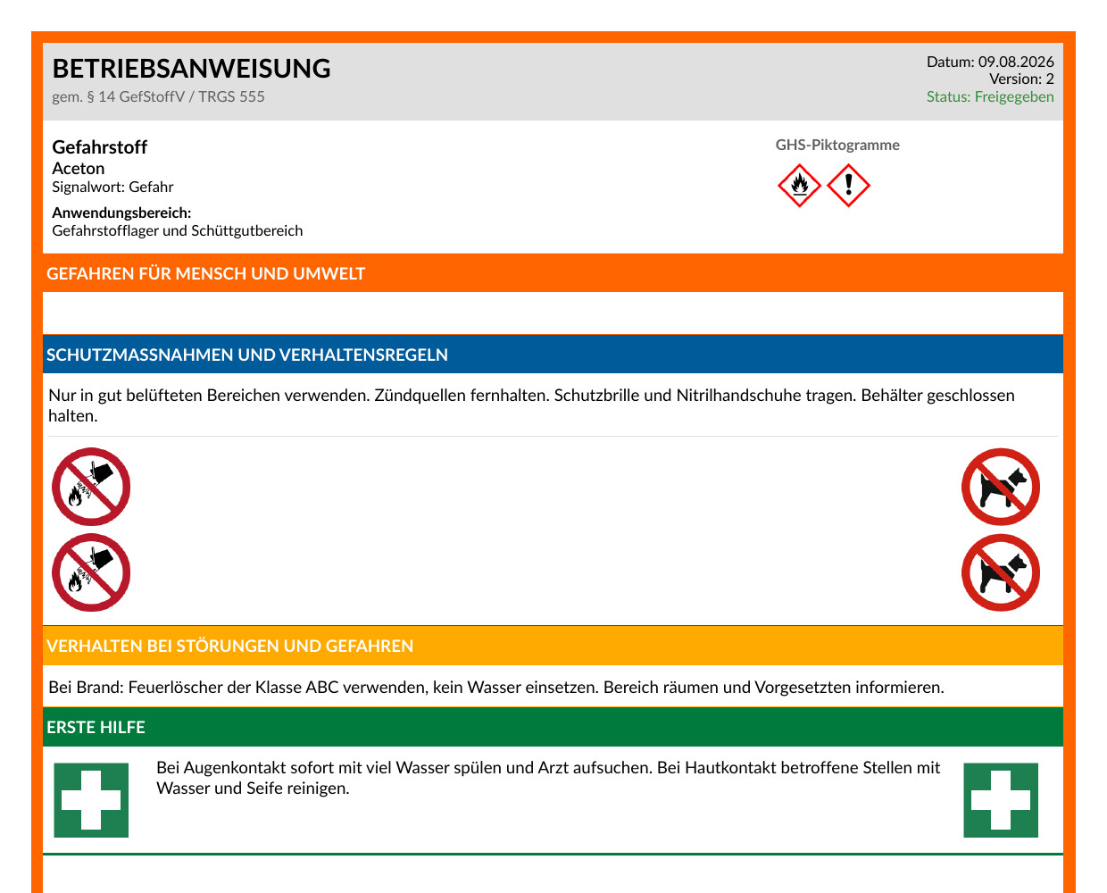 Aushangfertiges PDF auf Knopfdruck